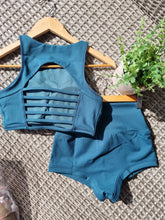 Load image into Gallery viewer, Blue Teal Crop Top - The Enviro Co