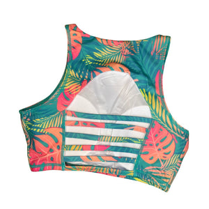 Tropical High Neck Crop Top - The Enviro Co